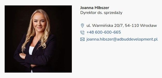 Informacje kontaktowe - Joanna Hibszer